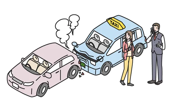 新人タクシードライバーの接触事故が多い
